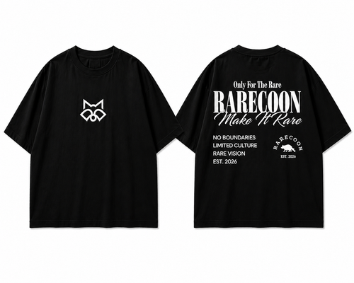 RARECOON “Only For The Rare” Oversized Tee – Black