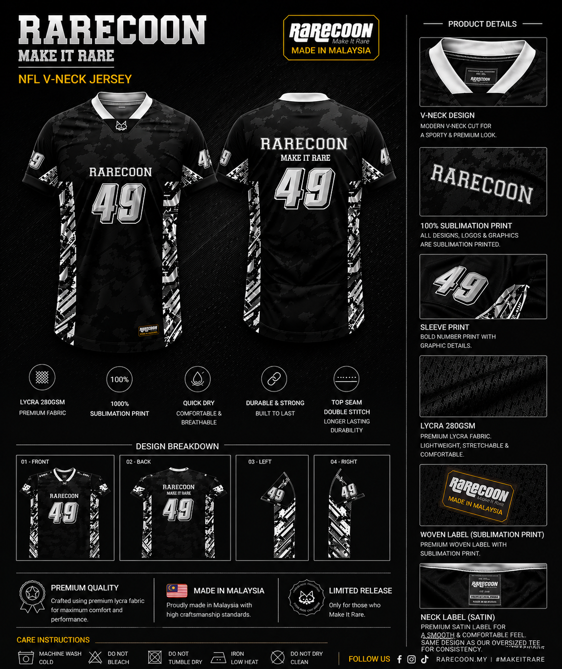 RARECOON 49 V-Neck Jersey – Limited Drop