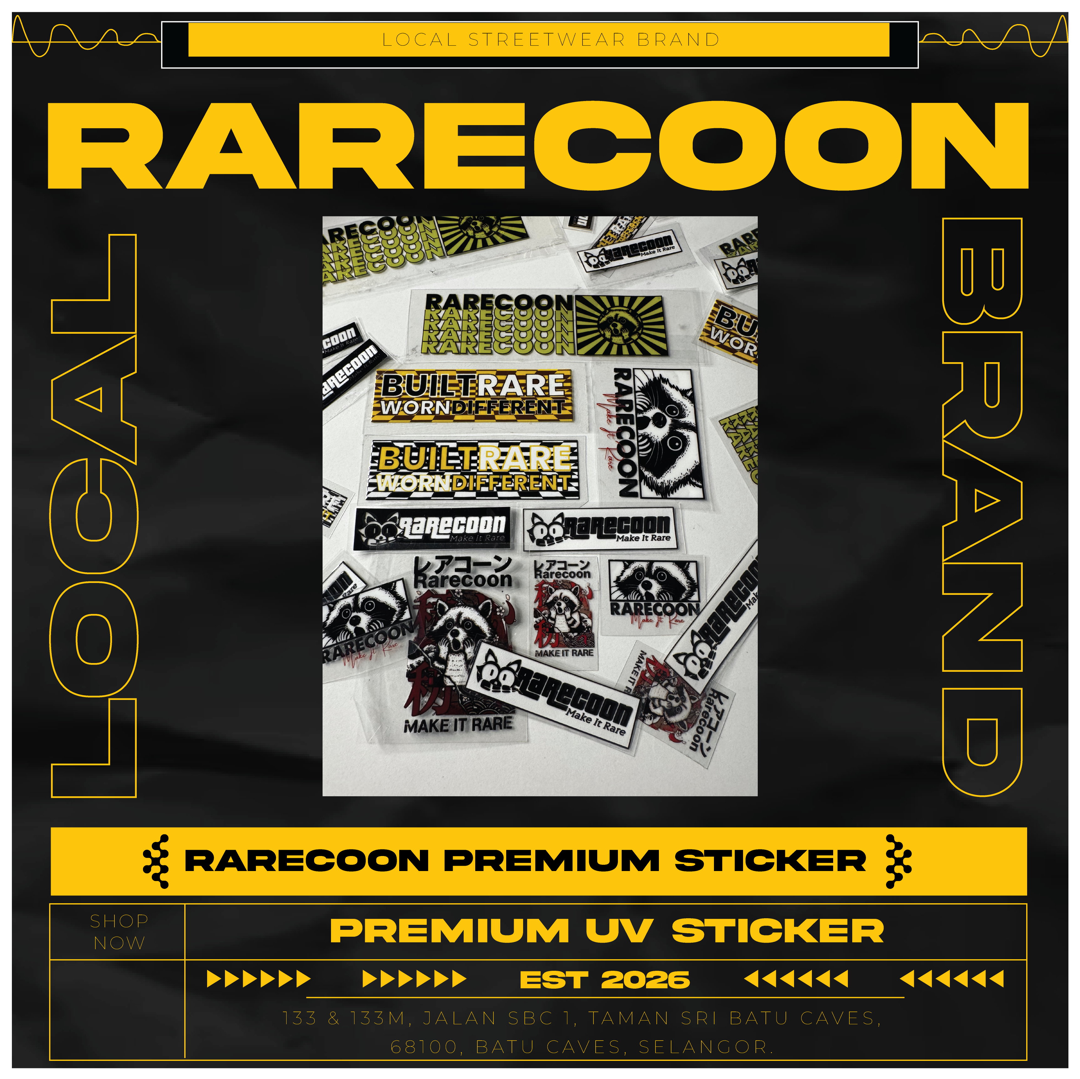 RARECOON PREMIUM STICKER 1 PCS