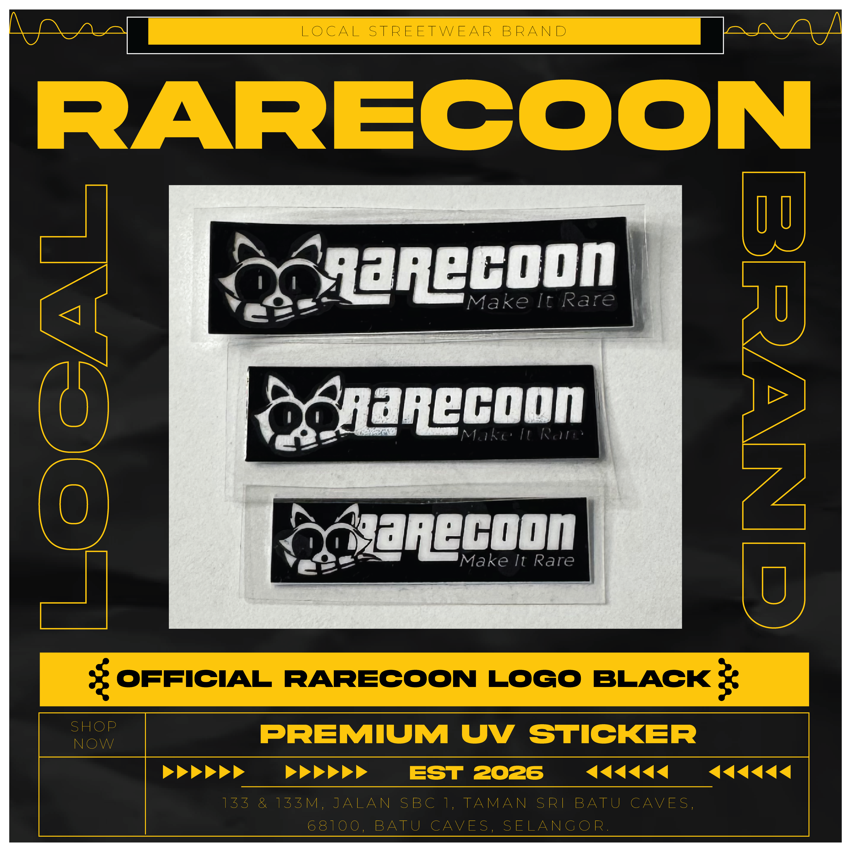RARECOON PREMIUM STICKER 1 PCS