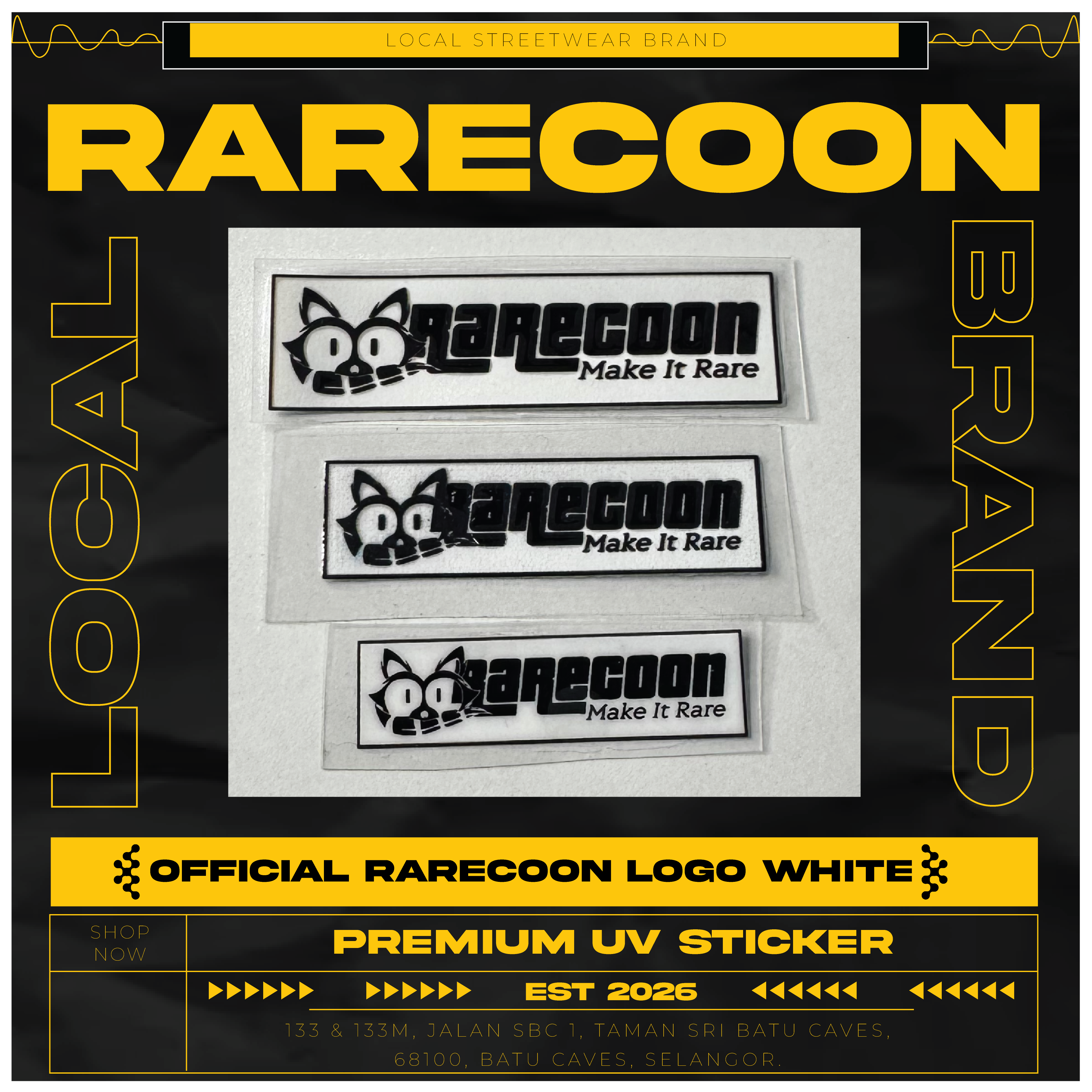 RARECOON PREMIUM STICKER 1 PCS