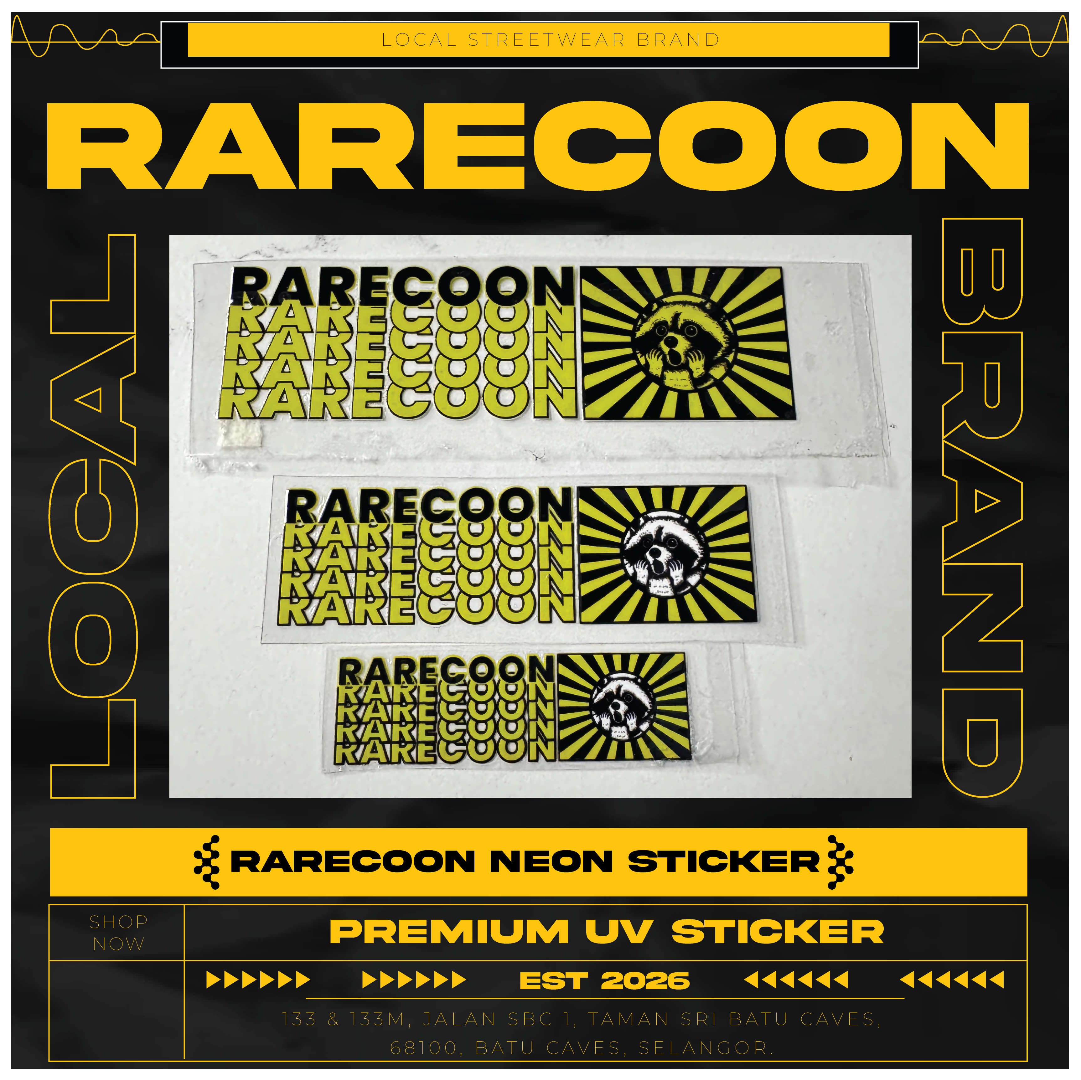 RARECOON PREMIUM STICKER 1 PCS