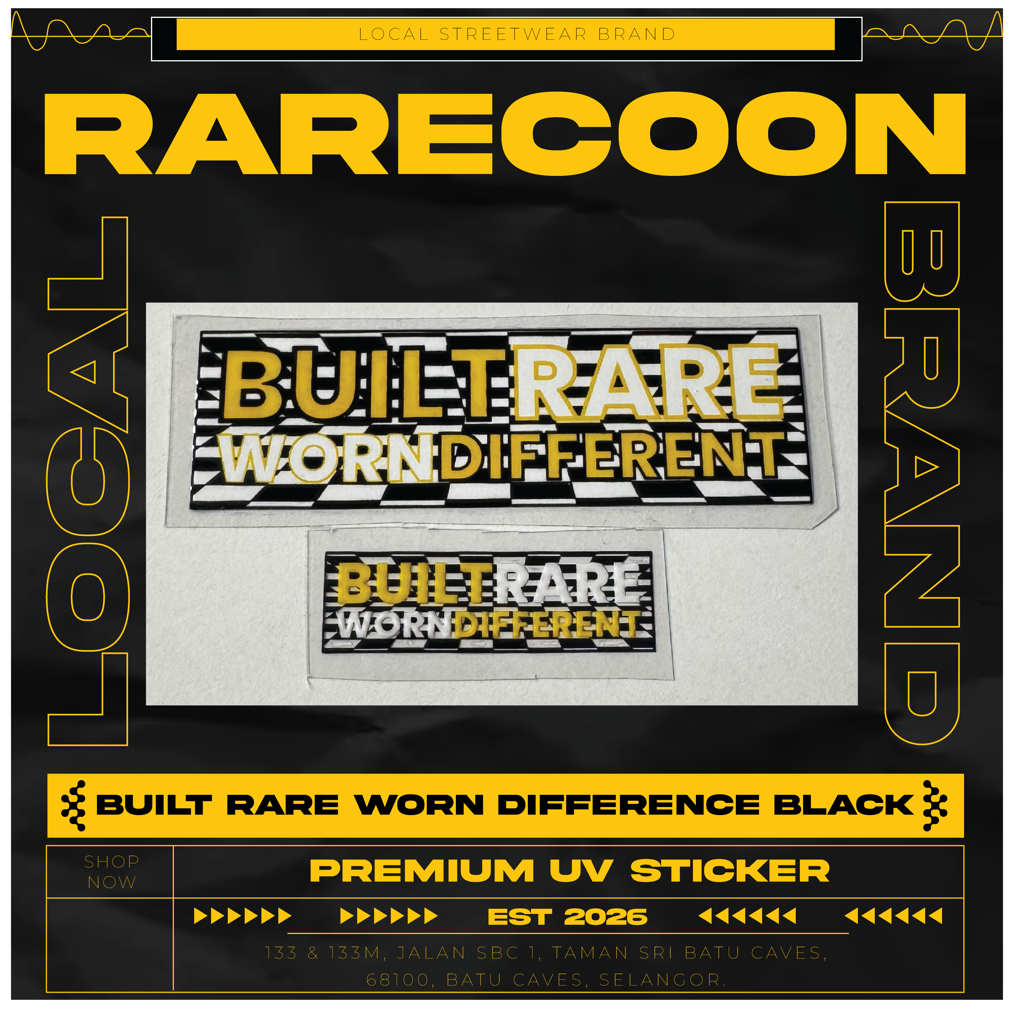 RARECOON PREMIUM STICKER 1 PCS