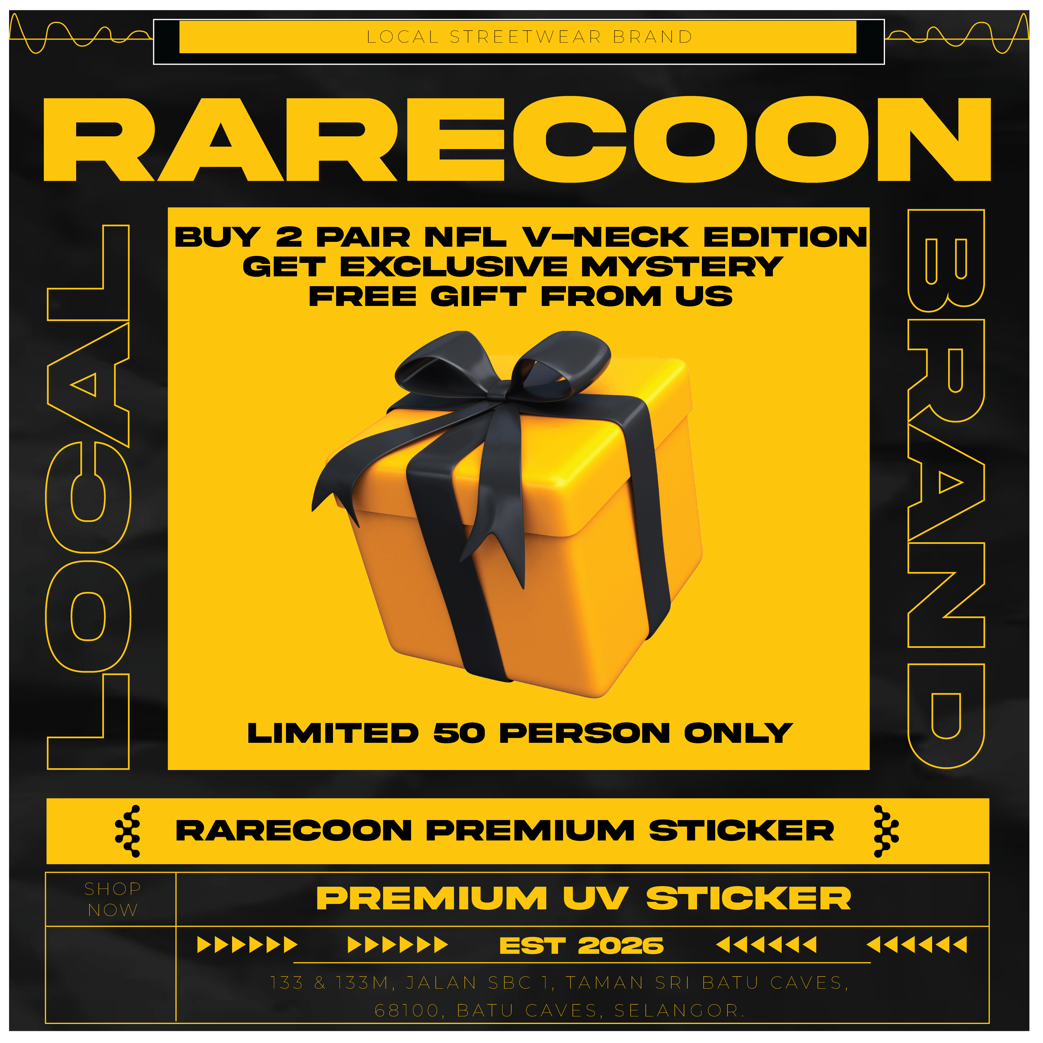 RARECOON PREMIUM STICKER 1 PCS